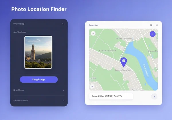 User interface of Photo Location Finder, showing upload.