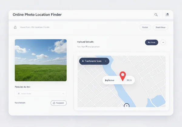 Interface of an online photo location finder tool