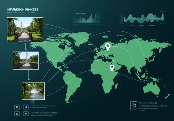 AI cross-referencing visual clues on a global map.