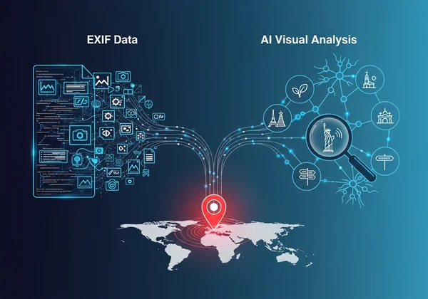 AI and EXIF data analysis for precise photo geolocation.