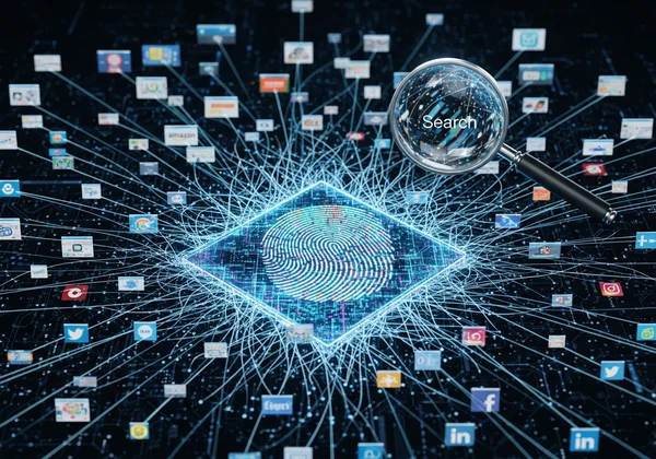 Reverse image search scanning web for similar images.