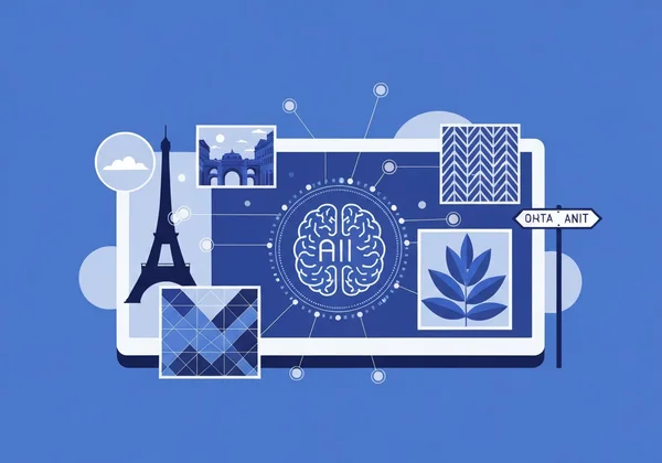 AI scanning image for landmarks and visual clues