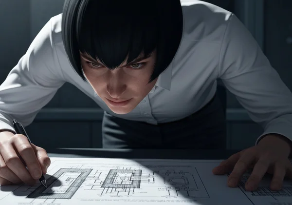 Person verifying a photo's location on a digital screen