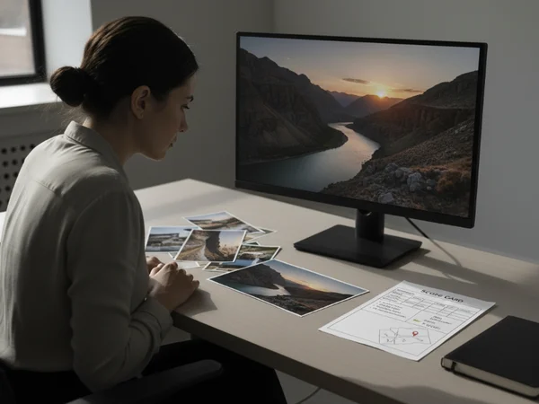 Reviewing score with visual evidence